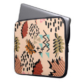 Memphis Herbstlaub und Blätter mit Geomet Laptopschutzhülle (Vorderseite Links)