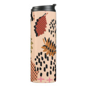 Memphis Herbstlaub und Blätter mit Geomet Thermosbecher (Nach links gedreht)