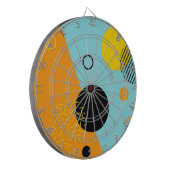 Memphis, Hipster, trendy, coole Illustrationskunst Dartscheibe (Vorderseite Links)