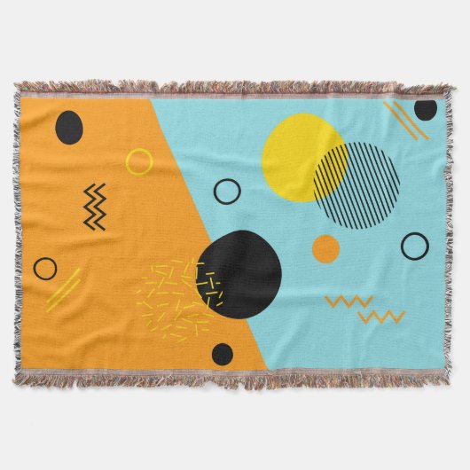 Memphis, Hipster, trendy, coole Illustrationskunst Decke (Vorderseite)