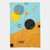Memphis, Hipster, trendy, coole Illustrationskunst Geschirrtuch (Vertikal)