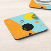 Memphis, Hipster, trendy, coole Illustrationskunst Getränkeuntersetzer (Linke Seite)