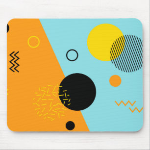 Memphis, Hipster, trendy, coole Illustrationskunst Mousepad