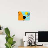 Memphis, Hipster, trendy, coole Illustrationskunst Poster (Heimbüro)