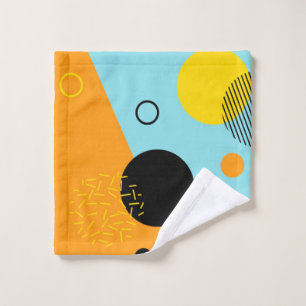 Memphis, Hipster, trendy, coole Illustrationskunst Waschlappen