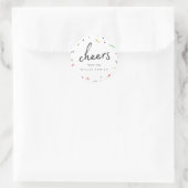 Memphis Holiday New Year Runder Aufkleber (Tasche)