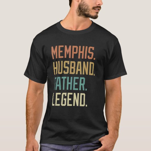 Memphis Husband Father Legend Father's Day Retro T-Shirt (Vorderseite)