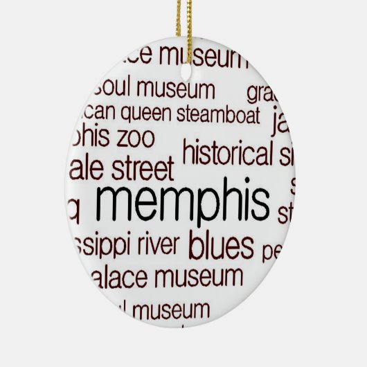 Memphis in Brown Keramik Ornament (Rechts)