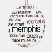 Memphis in Brown Keramik Ornament (Links)