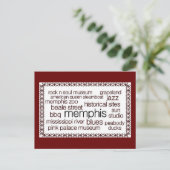 Memphis in Brown Postkarte (Stehend Vorderseite)