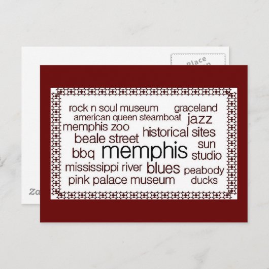 Memphis in Brown Postkarte (Vorne/Hinten)