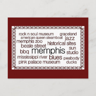 Memphis in Brown Postkarte
