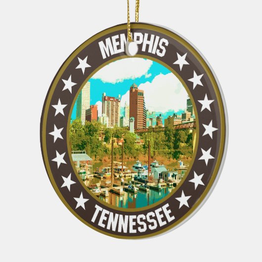 Memphis Keramik Ornament (Links)