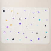 Memphis-Konfetti-Nahtloses Muster Sherpadecke (Vorderseite (Horizontal))