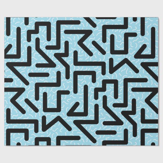 Memphis Labyrinth Geschenkpapier (Flach)