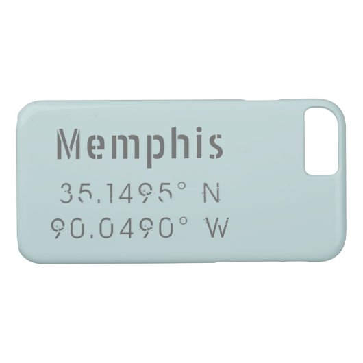 Memphis Latitude Longitude Case-Mate iPhone Hülle (Rückseite (Horizontal))
