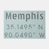 Memphis Latitude Longitude Fußmatte (Vorderseite)