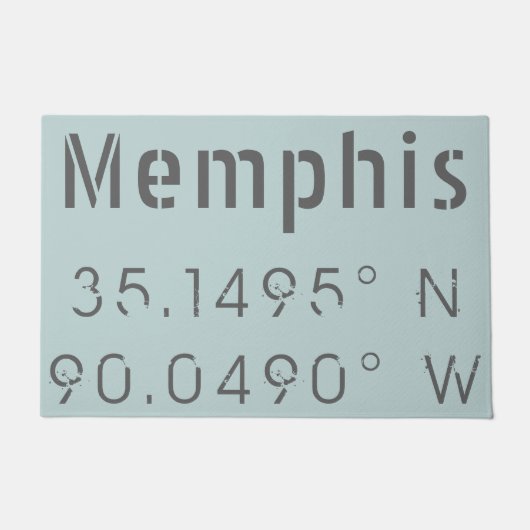 Memphis Latitude Longitude Fußmatte (Vorderseite)