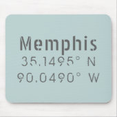 Memphis Latitude Longitude Mousepad (Vorne)