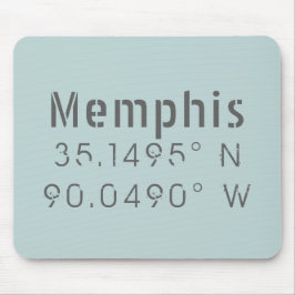 Memphis Latitude Longitude Mousepad