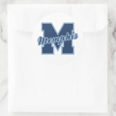 Memphis Letter Runder Aufkleber (Tasche)