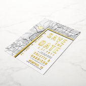 Memphis Liebe Locator | Hochzeitsstichtag speicher Folieneinladung (Gedreht)