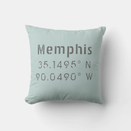 Memphis Longitude Latitude Throw Kissen