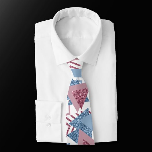 Memphis Lunar | Abstrakte Pastel 90s Form Krawatte