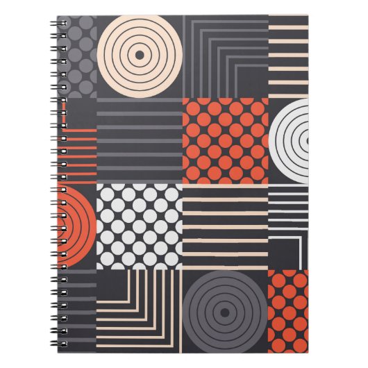 Memphis Magic: Geometrischer Bannerspass Notizblock (Vorderseite)