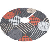 Memphis Magic: Geometrischer Bannerspass Polyester Weihnachtsbaumdecke (Schrägansicht)