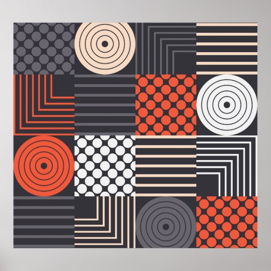 Memphis Magic: Geometrischer Bannerspass Poster (Vorne)