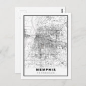 Memphis Map Postkarte (Vorne/Hinten)