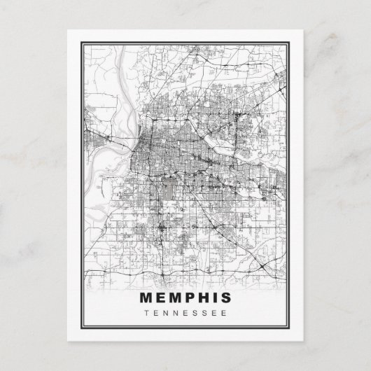 Memphis Map Postkarte (Vorderseite)