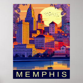 Memphis, Mississippi River, Reisen Poster