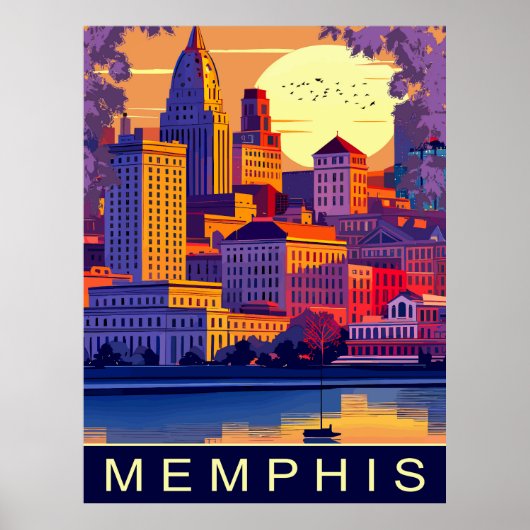 Memphis, Mississippi River, Reisen Poster (Vorne)