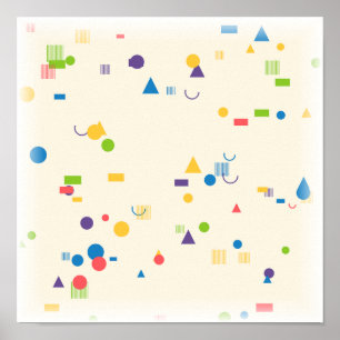 Memphis-Muster - Fetter geometrischer Druck Poster