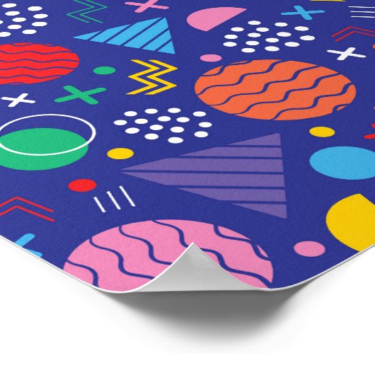 Memphis-Muster Poster (Ecke)