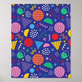 Memphis-Muster Poster