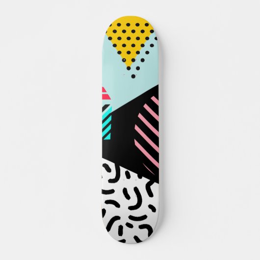 Memphis-Muster Skateboard (Vorne)