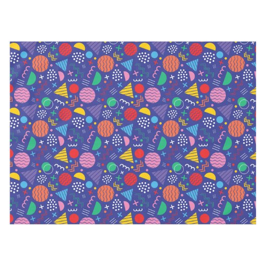 Memphis-Muster Tischdecke (Vorderseite (Horizontal))