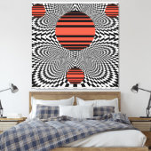 Memphis OpArt Leinwanddruck (Insitu (Schlafzimmer))