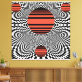 Memphis OpArt Leinwanddruck (Insitu (Wohnzimmer))