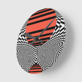 Memphis OpArt Runde Wanduhr (Winkel)