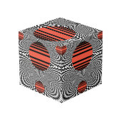 Memphis OpArt Würfel (Rückseite Schrägansicht)