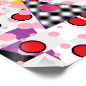 Memphis Packer-Man Design Poster (Ecke)