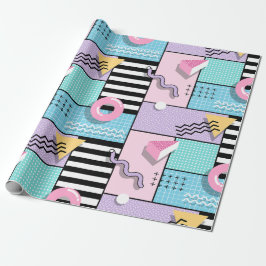 Memphis Party Geschenkpapier