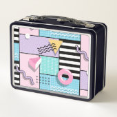 Memphis Party Metall Brotdose (Rückseite)