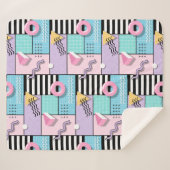 Memphis Party Sherpadecke (Vorderseite (Horizontal))