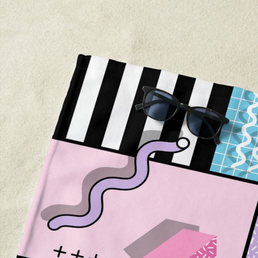 Memphis Party Strandtuch (Beispiel)