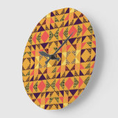 Memphis Pastel Triangle Abstraktes Muster. Große Wanduhr (Winkel)
